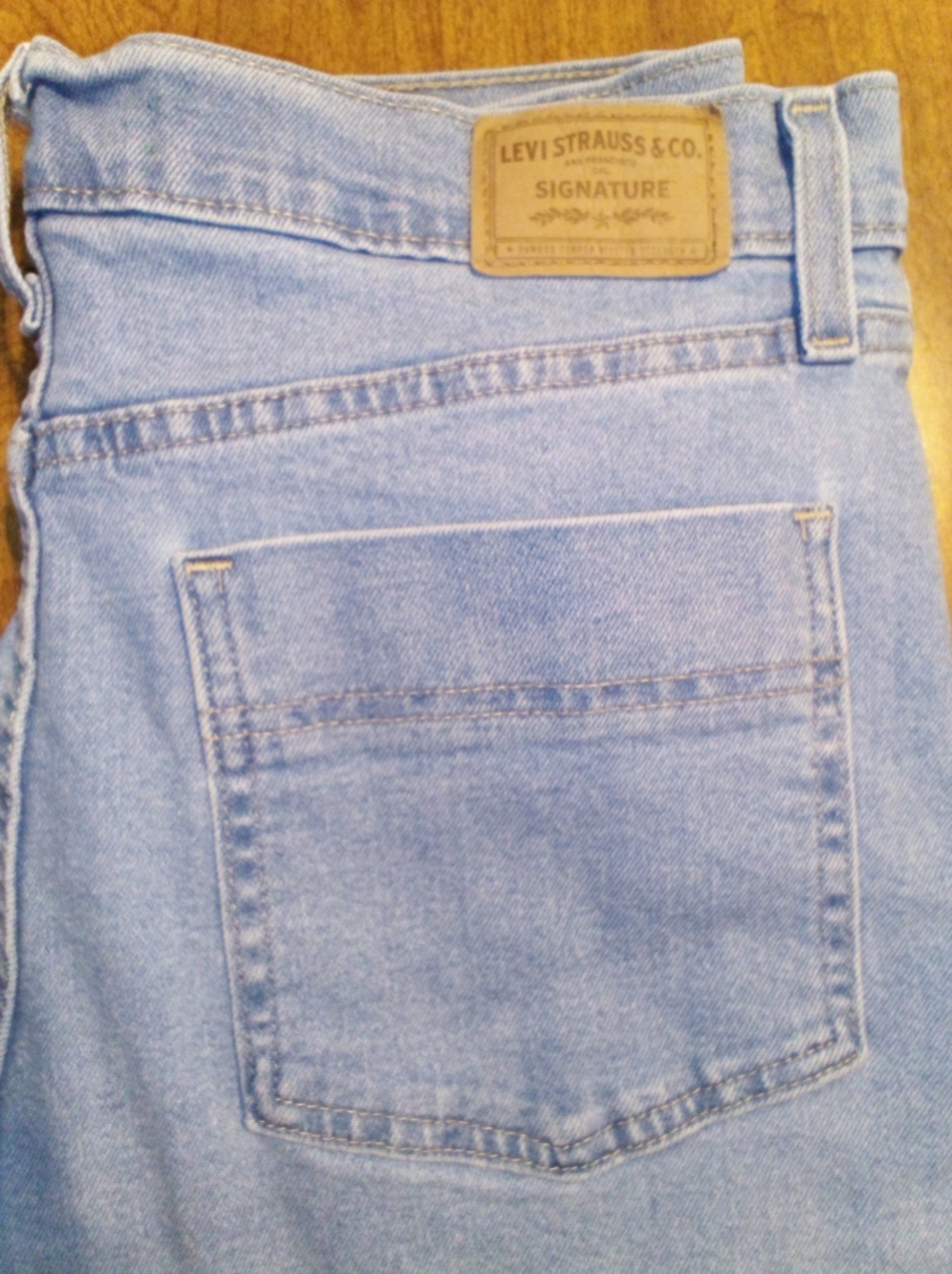 Levi Strauss Signature Heritage High Rise Loose Straight Light Blue Jean Size 8